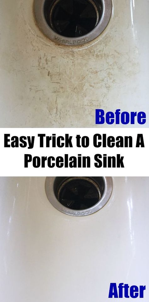 This trick for cleaning a porcelain sink is incredible... and SO simple! And the results are amazing. Homemade Toilet Cleaner, Clean Baking Pans, Cleaning Painted Walls, Deep Cleaning Tips, Porcelain Sink, Clean Dishwasher, Toilet Cleaning, Simple Life Hacks, Time Saving