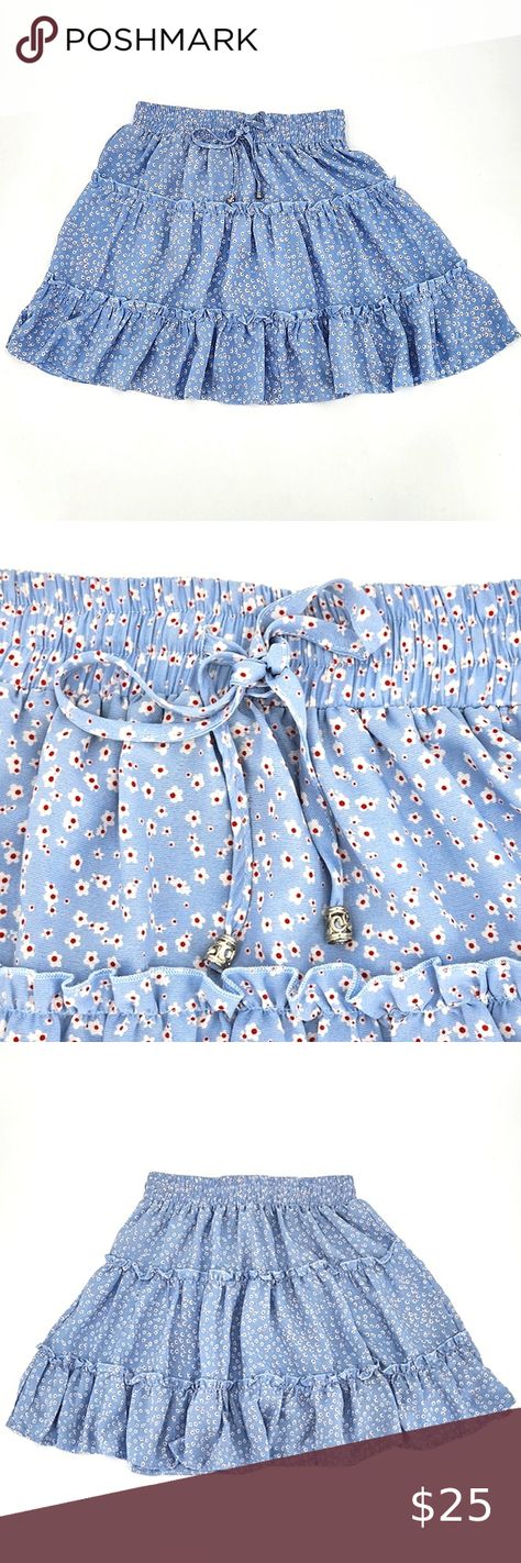 Princess Polly Ruffle Tiered Mini Skirt Womens Size 8 Blue White Dainty Floral Tiered Mini Skirt, Princess Polly Dresses, Boho Flowers, Princess Polly, Mini Skirt, Blue White, Womens Skirt, Mini Skirts, Womens Sizes