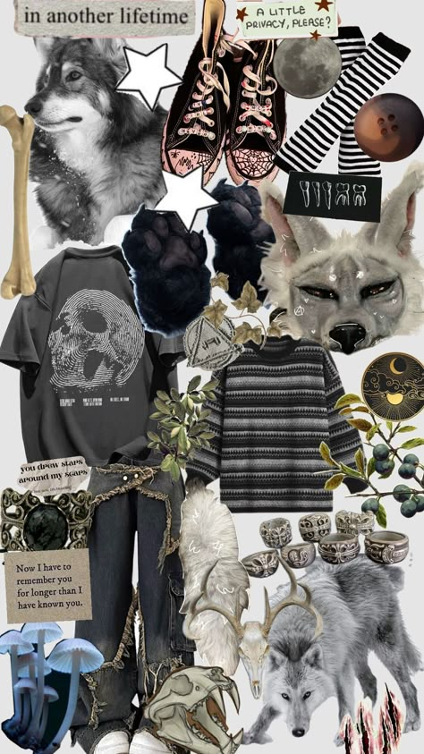 tundra wolf therian outfit #therian#therianthropy#outfit#grungeotfit#grunge#theriotype#wolf#tundrawolf#gear Dino Mask Paint Ideas, Tundra Wolf, Wolf Therian, Mask Painting, Goblin Core, Cute Black Cats, Themed Outfits, Cute Fits, Aesthetic Clothes