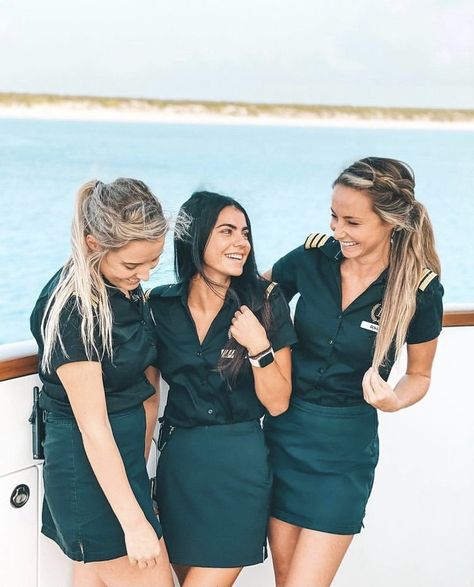 Stewardess Uniform, Christmas Cruises, Vacation Locations, Yacht Life, Below Deck, Super Yachts, Luxury Yachts, Dream Job, Reality Tv