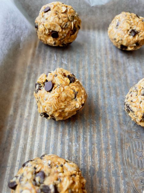 Alyssa’s Healthy Oatmeal Bites Recipe, Healthy Oatmeal Bites Recipe, Farm Meals, Applesauce Oatmeal, No Bake Healthy, Field Meals, Oatmeal Energy Bites, Snack Mix Recipe, Bake Oatmeal