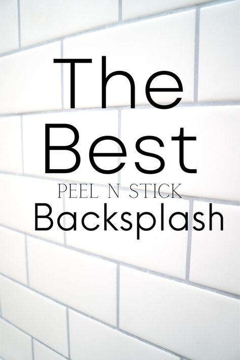 This Peel n stick backsplash is so Great. Its super easy to apply, looks shiny and real, and its very durable. 10/10 would recommend! #diy #renterfriendly #peelnstick #backsplash #project Peal And Stick Backsplash Wallpops, Kitchen Backsplash Ideas Brown Cabinets Peel And Stick, How To Do Peel And Stick Backsplash, Plastic Backsplash Kitchen, Faux Subway Tile Backsplash, Peak And Stick Backsplash, Easy Kitchen Backsplash Peel And Stick, Where To Stop Tile Backsplash, Peel And Stick Tile On Wall