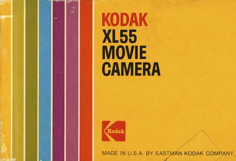 Kodak XL88 Super 8 Movie Camera (The Dieline) Kodak Branding, 80s Packaging, Vintage Movie Camera, Analog Design, Vintage Website, Kodak Logo, Super 8, Retro Packaging, Super 8 Film