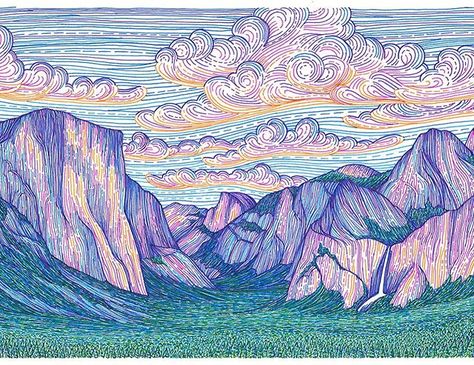 This is a piece I did recently for @fronteerusa - it was super fun and I definitely want to do more in this style! #art #drawing #illustration #design #climbing #yosemite #outdoors Yosemite Tattoo, Climbing Art, Posca Art, Teaching Inspiration, Yosemite Valley, Ink Drawings, Color Pencil Art, Art And Illustration, Yosemite National