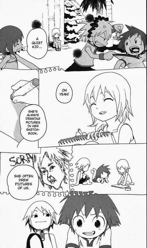 Kingdom Hearts Manga, Kingdom Hearts Namine, Sora And Riku, Kingdom Hearts Chain Of Memories, Kingdom Hearts Funny, Chain Of Memories, Comic Ideas, Kingdom Hearts Fanart, Kingdom Hearts Art