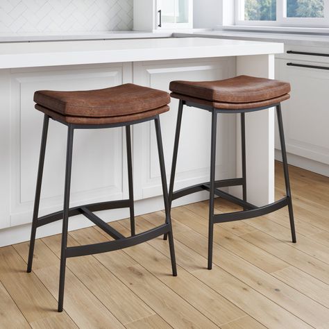 Kitchen Counter Bar, Saddle Seat Bar Stool, Island Bar Stools, Kitchen Counter Bar Stools, Saddle Bar Stools, Nathan James, Bar Stools Kitchen Island, Kitchen Island Bar, Kitchen Counter Stools