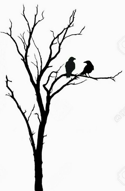 Simple Tree Silhouette, Bird In A Tree Drawing, Silhouette Of Trees, Tree Sihoullete, Tree Siloutte, Tree Shilloute, Black Tree Drawing, Silloettes Art, Tree Silloutes