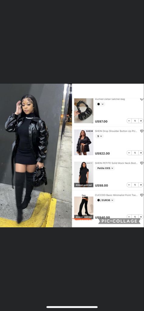 Birthday Outfits Off Shein, All Black Brunch Outfit Winter, Birthday Dinner Winter Outfit, Shein Outfits For Birthday, November Birthday Outfit Ideas, Shein Outfit Inspo Winter, Shein Recreation Outfits Winter, All Black Shein Outfit, Baddie Outfits Casual Shein