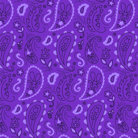 Purple Bandana, Paisley Bandana, Mosaic Pattern, Paisley Pattern, Vector Photo, Premium Vector, Cute Wallpapers, Graphic Resources, Boho Chic