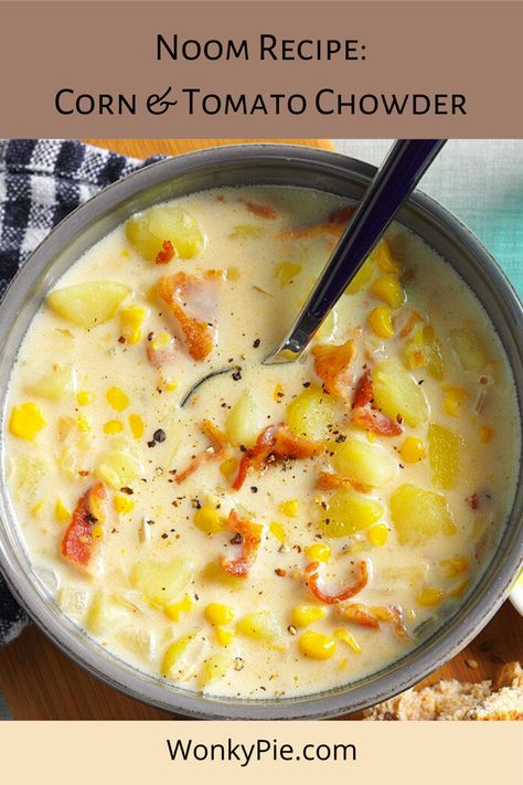 noom corn chowder recipe Desserts Holiday, Bacon Corn Chowder, Bacon Potato, Recipes Appetizers, Winter Soups, Best Diet Plan, Chowder Recipes, Low Fat Diets, Corn Chowder