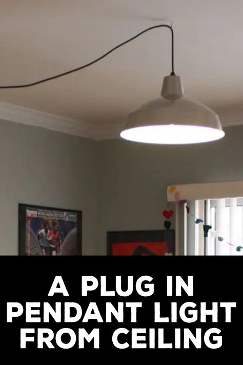 how to hang a plug in pendant light from ceiling Hanging Light Cord Cover, How To Hang Pendant Lights With Cord, How To Hang Plug In Pendant Light, Light Cord Cover, Plug In Swag Light, Plug In Hanging Light, Diy Hanging Light, Swag Pendant Light, Diy Lamps