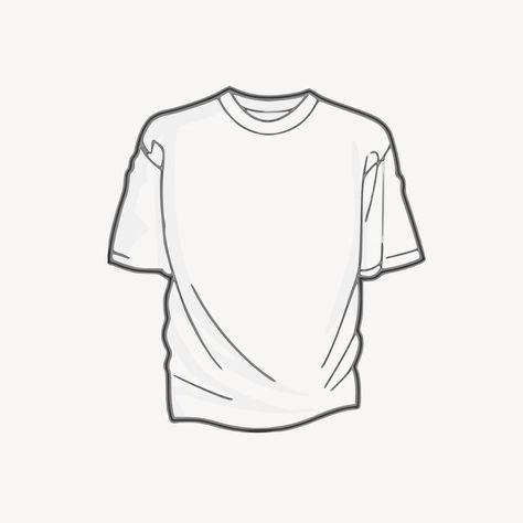 T-shirt drawing, apparel illustration. Free public domain CC0 image. | free image by rawpixel.com T Shirt Drawing, T Shirt Fashion, Shirt Fashion, White T Shirt, Free Image, Public Domain, T Shirt