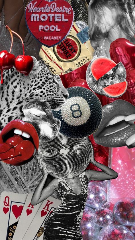 Party, disco ball, cards, red, black, jaguar, lips, lipstick, red lipstick, 8 ball, pool❤️💋 Disco Party Aesthetic, Pink Leopard Wallpaper, Party Disco Ball, Disco Aesthetic, 8 Ball Pool, Ball Aesthetic, Cute Summer Wallpapers, Bow Wallpaper, Black Jaguar