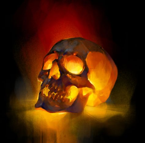 ArtStation - Glowing skull, Olga Starodubtseva Glowing Skull