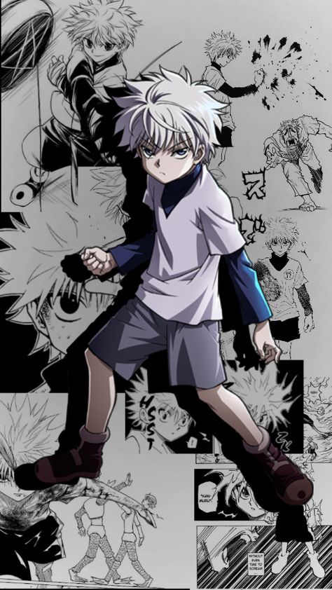 Killua Wallpaper Hd, Half Screen Wallpaper, Killua Zoldyck Wallpapers, Manga Killua, Screen Wallpaper Anime, Killua Manga, Killua Wallpaper, Half Screen, Boy Cartoon Characters