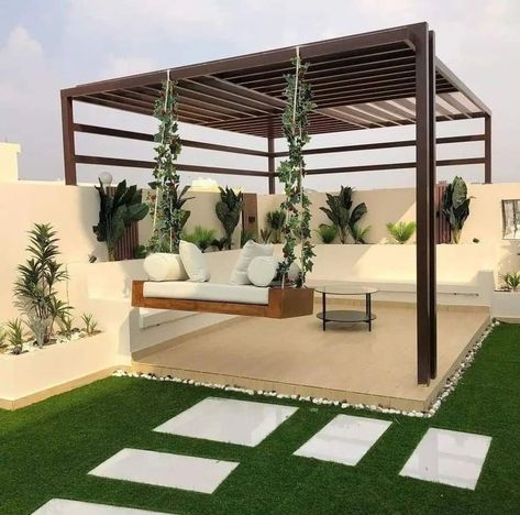 Rooftop Design Ideas, Sitting Area Design, Kleiner Pool Design, Roof Terrace Design, Rooftop Patio Design, Roof Garden Design, Terrace Garden Design, Terrace Decor, Outdoor Sitting Area