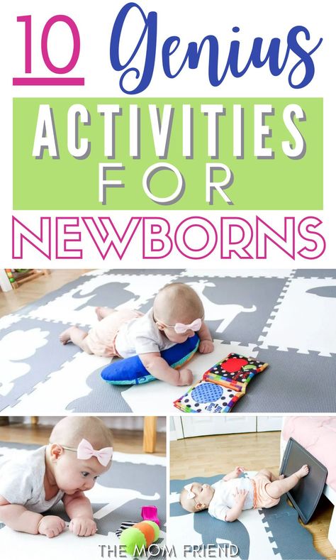 Montessori, Activities For Newborns, 3 Months Baby Activities, Newborn Play, Newborn Activities, Baby Development Activities, Activities For Babies, Tummy Time Activities, Maluchy Montessori