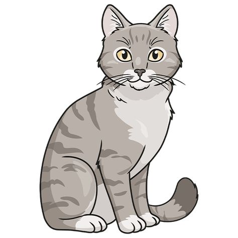 Realistic Cat Drawing, Cartoon Cat Drawing, Simple Cat Drawing, Cat Drawing Tutorial, Cat Steps, Easy Cartoon Drawings, Cute Cat Drawing, Cat Sketch, Cute Sketches