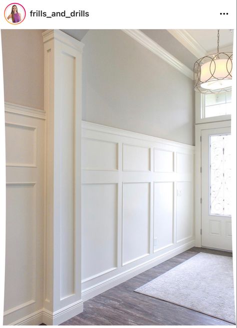 Wide Board And Batten, Board And Batten Wall Stairways, Board And Batten Styles, Entryway Board And Batten, Board And Batten Entryway, Accent Mural, Picture Moulding, Judges Paneling, Dining Room Wainscoting