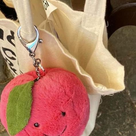 Jellycat on Instagram: "Cute little apple bag. What keyrings would you like to see? 🍎🍏 credit to @sonofoffi" Jellycat Keychain On Bag, Apple Bag, Charm Ideas, Bag Charms, Jelly, Teddy Bear, Charms, On Instagram, Quick Saves