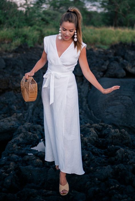 White linen jumpsuit