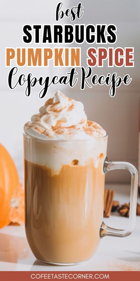 Starbucks Pumpkin Spice Latte {Easy & Delicious!} Starbucks Copycat Recipes Drinks, Pumpkin Spice Latte At Home, Pumpkin Spice Creamer, Homemade Pumpkin Spice Latte, Starbucks Pumpkin Spice Latte, Latte At Home, Starbucks Pumpkin Spice, Drinks Ideas, Copycat Starbucks Recipes