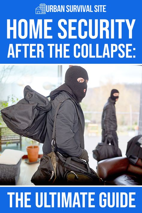 If you're worried about societal collapse, then home security should be a top priority. You can't wait until the lights go out, then head down to the store to buy deadbolts and window alarms. By then it's too late. You have to start working on home security measures now. In this article, we're going to discuss home security after the collapse. We'll cover doors, windows, bulletproofing, fireproofing, alarm system, safe rooms, weapons, and more. Apartment Security Ideas, Societal Collapse, Preppers Survival, Security Room, Family Emergency Binder, Window Alarms, Off Grid Survival, Best Home Security System, Emergency Binder