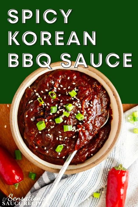 This Korean bbq sauce enhance the flavors of chicken, steak, stir fry, and even meatballs. With a perfect blend of sweet heat and salty. saltiness. This Asian BBQ sauce is easy to make. Korean Bbq Sauce Recipe, Korean Bbq Dipping Sauce, Asian Bbq Sauce, Korean Beef Recipes, Bbq Sauce Homemade Easy, Easy Sauce Recipe, Korean Bbq Sauce, Asian Bbq, Steak Stir Fry