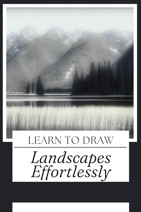 Whether you're a budding artist or a seasoned creative, this journey promises to ignite your imagination and elevate your artistic skills.Join us on an artistic adventure as we delve into the techniques and tips for drawing landscapes with pencil. From majestic mountains to serene seascapes, we'll guide you through the process of bringing these scenic wonders to life on paper.Discover the power of shading and texture as you learn to create depth and realism in your landscape drawings... Pencil Art Landscape Drawings, Realistic Landscape Pencil Drawings, Drawing Landscapes Pencil, How To Draw Landscape, Landscape With Pencil, Simple Pencil Drawings, Mountain Landscape Drawing, Drawing Mountains, Landscape Drawing Easy