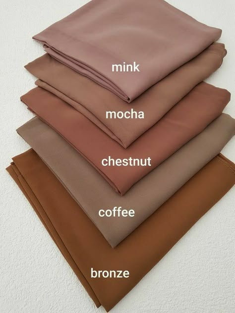 Basic Hijab Colors, Hijab Styles For Party, Colour Shade Card, Hijab Colors, Color Knowledge, Pijamas Women, Stile Hijab, Hijab Designs, Colour Combinations Fashion