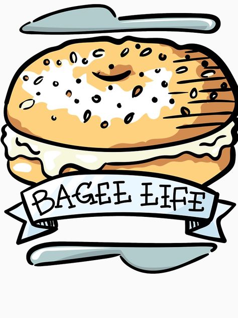 "Bagel Life - Everything Bagels are Everything to Me" Unisex T-Shirt by electrogiraffe | Redbubble Everything Bagels, Coffee Sale, Me Sticker, Bagel Shop, Cafe Art, Everything Bagel, Bagels, Art Ideas, Coffee Shop