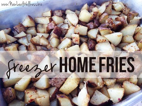 Freezer home fries | The Family Freezer Freezer Potatoes, Bag Of Potatoes, The Family Freezer, Freeze Ahead Meals, Family Freezer, Freezer Cooking Recipes, Freezer Dinners, Make Ahead Freezer Meals, Freezer Meal Prep