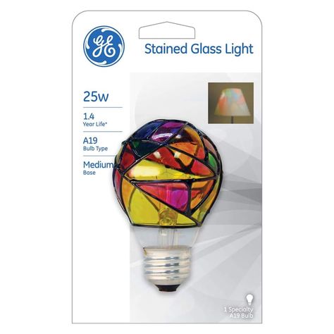 Amazon Reviewers Are Obsessed with These Stained Glass Light Bulbs, and It’s Easy to See Why | Apartment Therapy Stained Glass Light Bulb, Target Lamp, Stained Glass Light, Halogen Light Bulbs, Glass Light, Mood Light, Room Lamp, General Electric, Party Lights