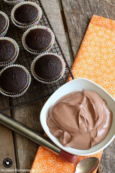 This 3 ingredient Chocolate Mousse Cupcake Filling is perfect for any occasion! Delicious in any flavor cupcake and super easy to make! Click on the Photo for the Cupcake Filling Recipe! Chocolate Pudding Filled Cupcakes, Chocolate Cupcake Filling Recipes, Chocolate Mousse Cupcake Filling, Chocolate Cupcake Filling Ideas, Cupcake Fillings Recipes, Filling For Cupcakes Easy, Chocolate Filling For Cupcakes, Chocolate Mousse Cupcakes, Cupcake Filling Recipes Easy