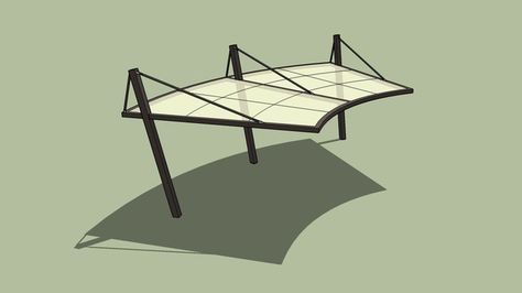 Cantilever Shade Structure - 3D Warehouse Cantilever Roof Structure, Cantilever Pergola Shade Structure, Slanted Pergola, Sheet Composition, Deck Roof, Pergola Plans Design, Garage Pergola, Eco Park, Small Community