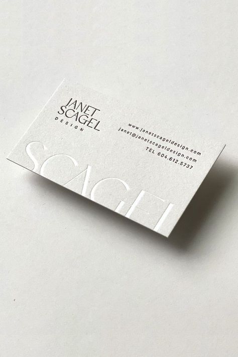 Sophisticated Business Card, Interior Designer Business Card, Business Card Design Minimal, Business Card Design Minimalist, Embossed Business Cards, Buisness Cards, Name Card Design, Business Card Design Inspiration, Minimal Business Card