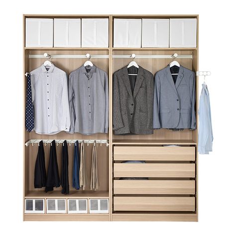 Related image Shallow Wardrobe, Shallow Closet Ideas, Shallow Closet, Ikea Wardrobes, Narrow Wardrobe, Wardrobe Ikea, Pax Ikea, Closet Clothes Storage, Bedroom Built In Wardrobe