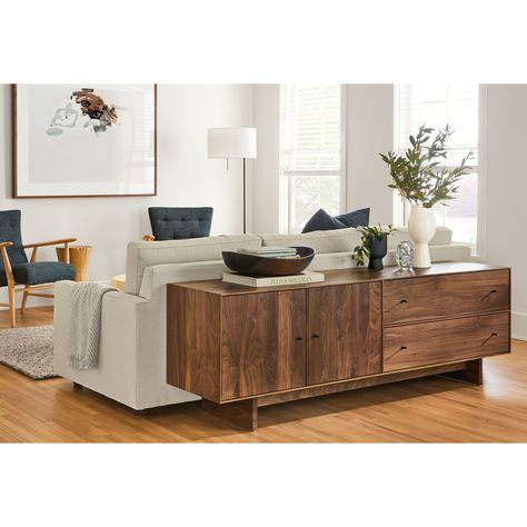 78" Media Console, Living Room Credenza, Media Console 60", Modern Media Cabinets, Media Console Room & Board Modern Furniture, Slim 72” Media Console, 50” Wood Tv Stand, Media Cabinets, Walnut Furniture