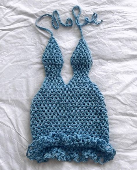 Pattern Design Ideas, Crochet Beach Wear, Bikinis Crochet, Mode Crochet, Crochet Swimwear, Crochet Tops Free Patterns, Aesthetic Crochet, Crochet Business, Crochet Work