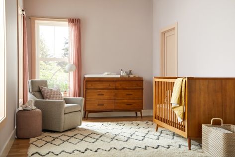 Nursery Mid Century Modern, Nursery Mid Century, Modern Baby Boy Nursery, Mid Century Modern Nursery, Mid Century Nursery, Nursery Rocker, Kids Bed Frames, West Elm Kids, Baby Boy Nursery