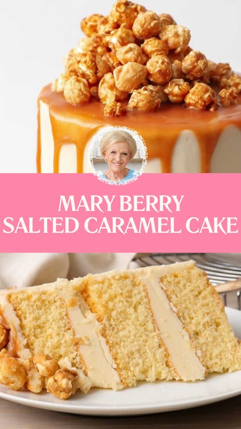 Mary Berry Salted Caramel Cake Mary Berry Salted Caramel Cake, Caramel Cake Birthday, Brown Sugar Salted Caramel Cake, Salty Caramel Cake, Salted Caramel Layer Cake, Salted Caramel Cake Recipe, Mary Berry Recipes, Mary Berry Cakes, Caramel Cakes