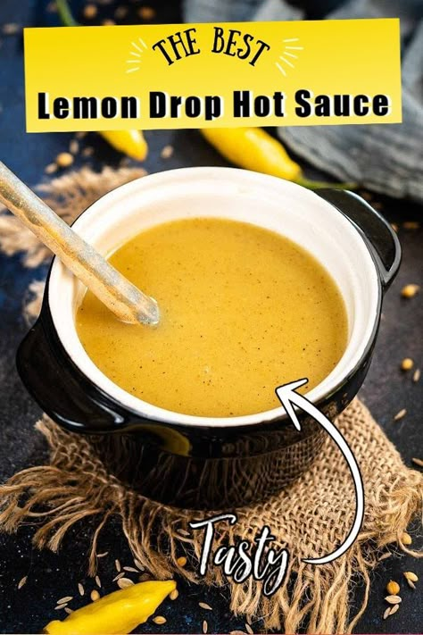 Lemon Drop Hot Sauce (Aji Limon Hot Sauce) is a delicious condiment made using Peruvian Aji Limon peppers. Use it to spice up your recipes, or serve it as a dip. Here is how to make it. Super Chili Peppers, Pear Hot Sauce, Lemon Drop Hot Sauce, Lemon Drop Pepper Hot Sauce, Garlic Hot Sauce Recipe, Hot Lemon Pepper Sauce, Lemon Drop Pepper Recipe, Lemon Drop Pepper, Fermentation Station