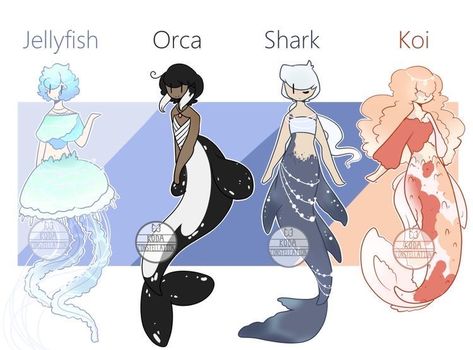 Mermaid Oc, Mermaid Drawings, 캐릭터 드로잉, Creature Concept Art, Dessin Adorable, Mermaid Art, 판타지 아트, Cute Little Drawings, Cute Art Styles