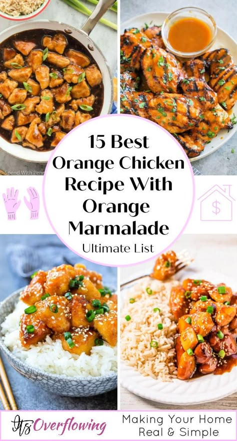 Chinese Orange Chicken with Orange Marmalade Daily Dinner Ideas, Bbq Sauce Chicken Breast, Isagenix Meal Plan, Best Orange Chicken Recipe, Turkey Ham Recipes, Best Orange Chicken, Orange Juice Chicken, Baked Boneless Pork Chop Recipes, Orange Marmalade Chicken