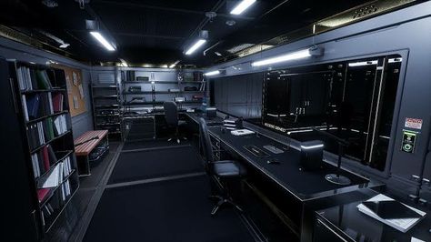 Batcave Room, Sci Fi Office, Electronics Workspace, Sci Fi Room, Comp Sci, Futuristic Office, Gear Room, Tech Room, Home Lab