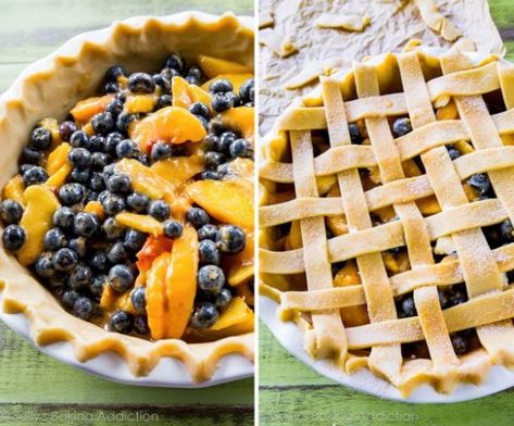 Blueberry Peach Pie, Peach Blueberry Pie, Art Painting Diy, Peach Pie Recipes, Peach Blueberry, Peach Recipes, Fruity Desserts, Peach Pie, Peach Recipe