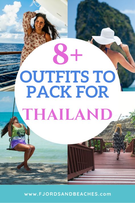 Thailand Travel Clothes What To Wear, What To Wear In Phuket Thailand, Asian Travel Outfit, Outfits For Phuket, Packing For Thailand 10 Days, Packing For Thailand 2 Weeks, Clothes To Wear In Thailand, What To Wear In Phuket, Travel Capsule Wardrobe Thailand