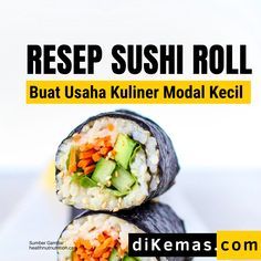 Resep Sushi, Healhty Meals, Dishes Recipe, Packaging Business, Sushi Dishes, Sushi Roll, Sushi Rolls, Baked Potato, Rolls