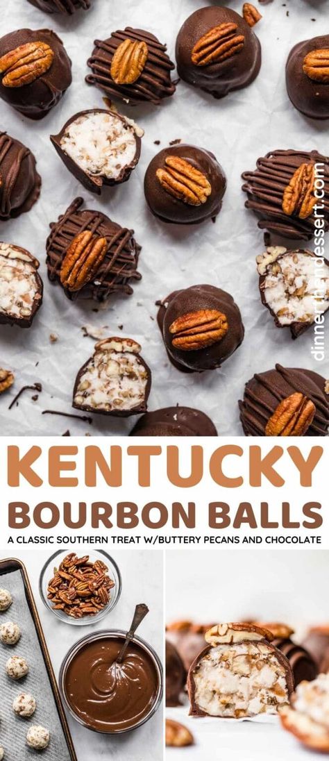 Chocolate Bourbon Balls, Bourbon Balls Recipe, Derby Party Food, Kentucky Derby Party Food, Bake Christmas, Bourbon Balls, Bourbon Recipes, Chocolate Bourbon, Kentucky Bourbon