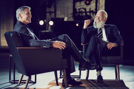 David Letterman’s Netflix Show and George Clooney Interview Talk Show Photoshoot, Interview Reference Shots, Talk Show Aesthetic, Interview Studio, Interview Photography, Youtube Backdrops, Armchair Expert, Interview Photo, Studio Room Design